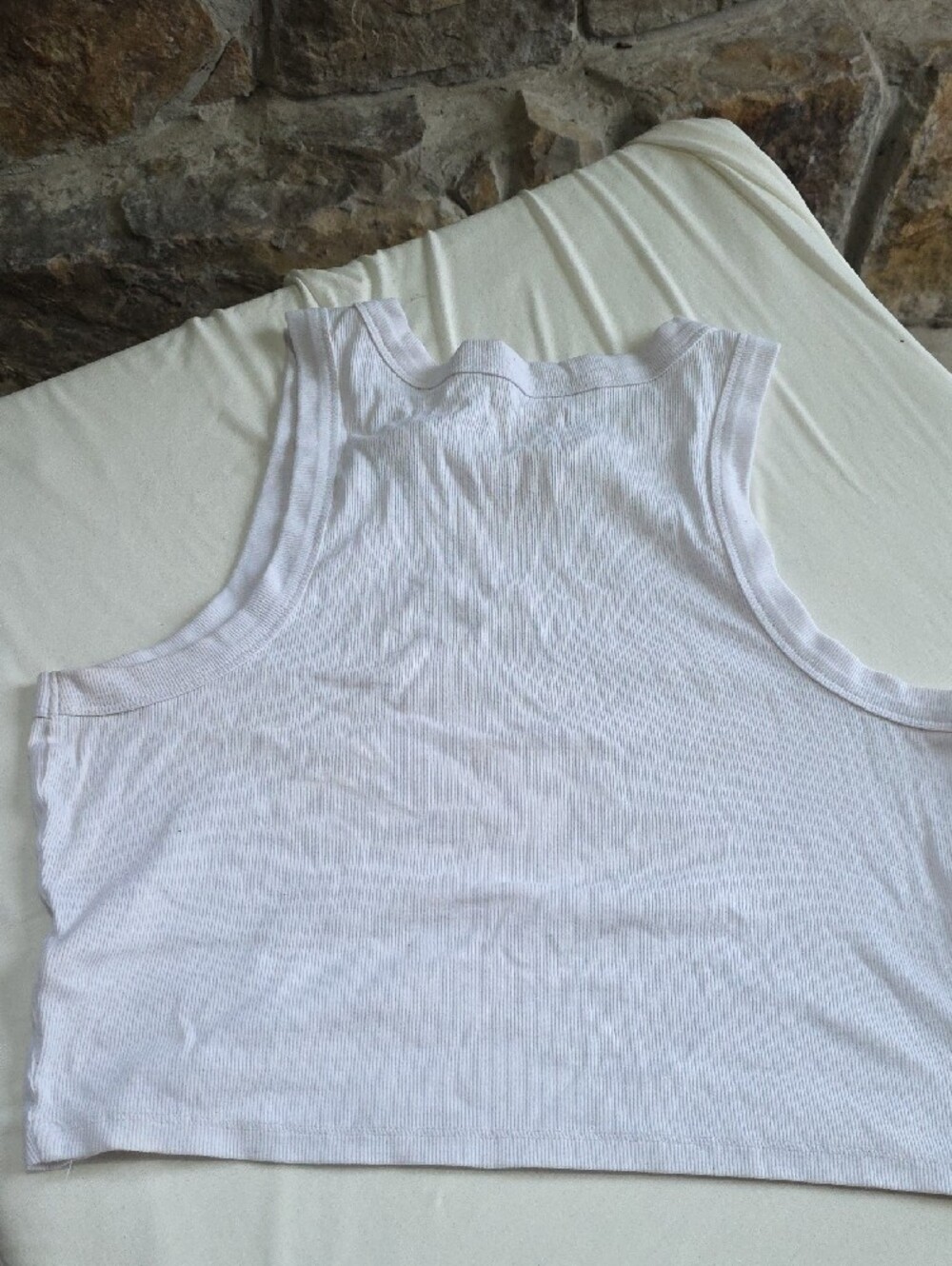 Madewell White Ribbed Tank Top - Picture 3 of 6